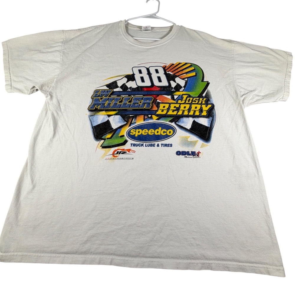 Josh Berry LW Miller Speedco Racing T-Shirt Mens 2XL White JR Motorsports Anvil